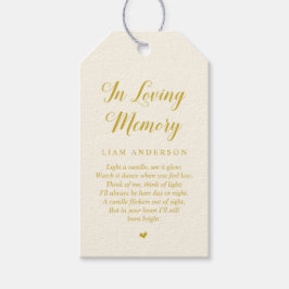 Etiqueta Para Presente Modern Classy Dourado, Serviço de Memorial Funeral