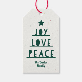 Etiqueta Para Presente Modern Cut Deep Green Holiday Gift Tag