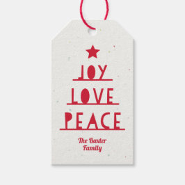 Etiqueta Para Presente Modern Cut Red Holiday Gift Tag