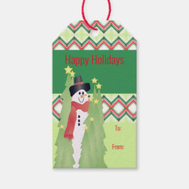 Etiqueta Para Presente Modern Cute Snowman