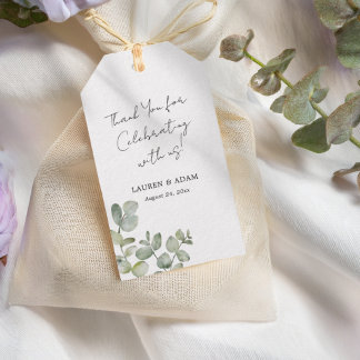 Etiqueta Para Presente Modern Eucalyptus Wedding Thank You