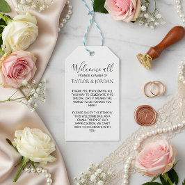 Etiqueta Para Presente Modern Minimalist Wedding Welcome Bag Minimalist