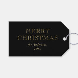 Etiqueta Para Presente Modern Simple Typography Christmas Holiday