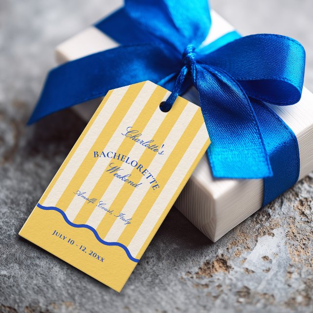 Etiqueta Para Presente Modern Summer Bachelorette Weekend  (Criador carregado)