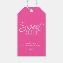 Etiqueta Para Presente Modern Sweet Sessenta garotas rosa quentes 16º obr