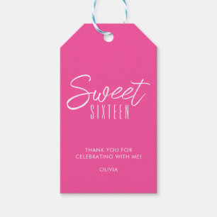 Etiqueta Para Presente Modern Sweet Sessenta garotas rosa quentes 16º obr