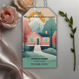 Etiqueta Para Presente Moderno Bonito Para Adoção Doméstica Promove Chá E