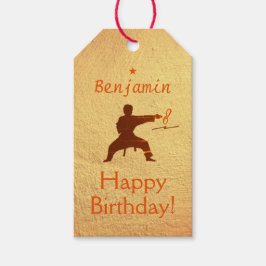 Etiqueta Para Presente Moderno Chute Artes Marciais Crianças Karate Anive