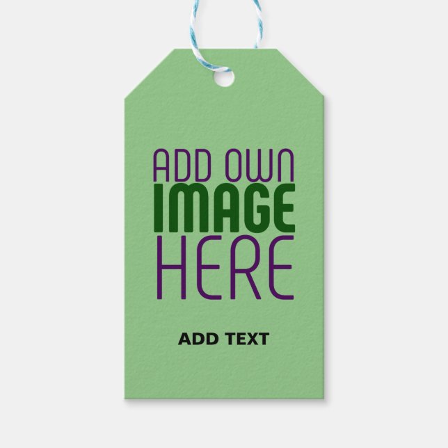 ETIQUETA PARA PRESENTE MODERNO EDITABLE MINT GREEN IMAGE MODELO (Frente)