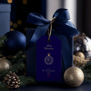 Etiqueta Para Presente Moderno Elegante Desenhou Feliz Natal