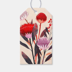 Etiqueta Para Presente Moderno Minimalista Boho Floral Botânico
