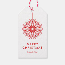 Etiqueta Para Presente Moderno Natal alegre minimalista floral
