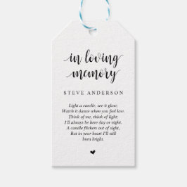 Etiqueta Para Presente Moderno Rustic Black, Funeral Memorial Service