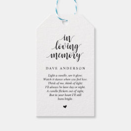 Etiqueta Para Presente Moderno Rustic Black, Funeral Memorial Service
