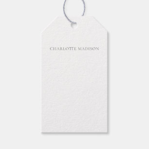 Etiqueta Para Presente Moderno Simples Preto Branco Tendência Minimalista