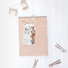 Etiqueta Para Presente Moderno Woodland Cute Animais Obrigado