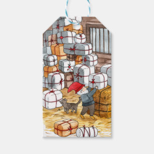 Etiqueta Para Presente Mola de Natal Tradicional para o Tomten Sueco