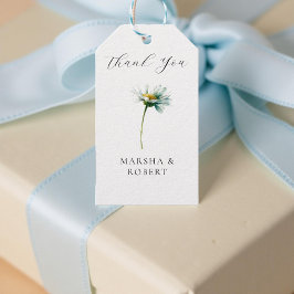 Etiqueta Para Presente Moldura Floral de Noiva Elegante em Aquarela