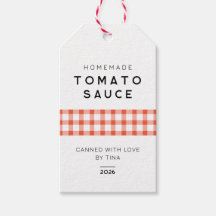 Molho de tomate caseiro moderno com desenho xadrez