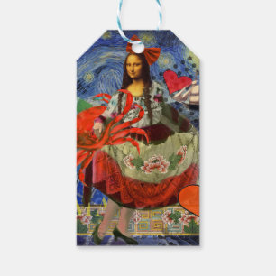 Etiqueta Para Presente Mona Lisa Diversão Zodíaco Caprichoso