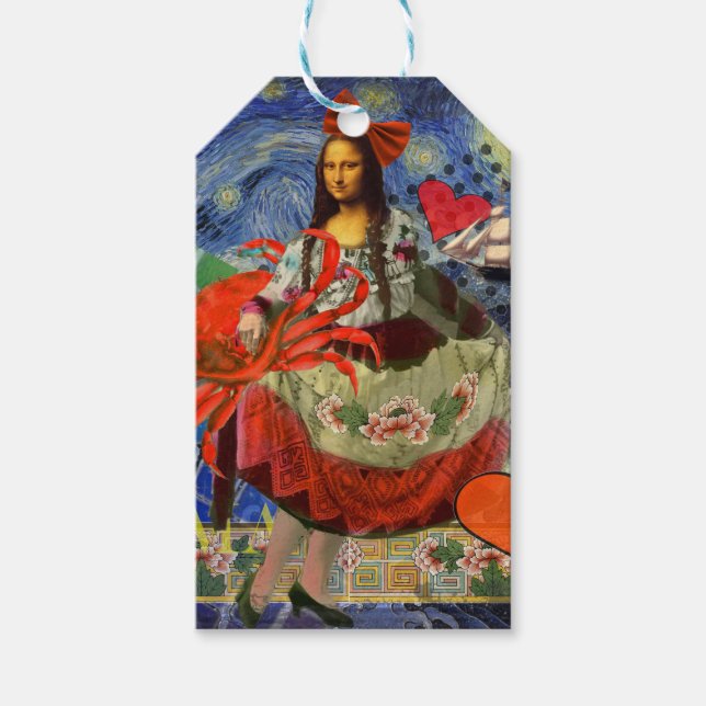 Etiqueta Para Presente Mona Lisa Diversão Zodíaco Caprichoso  (Frente)