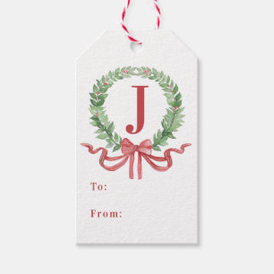 Etiqueta Para Presente Monograma da Rua de Natal