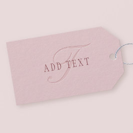 Etiqueta Para Presente Monograma Elegante | Ouro Rosa