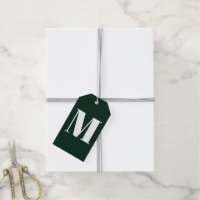 Monograma personalizado de pinheiro verde-escuro m