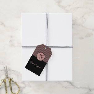 Etiqueta Para Presente Monograma Personalizado De Salão De Cabelo Obrigad
