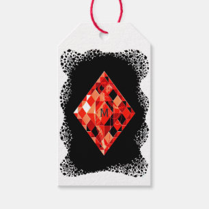 Etiqueta Para Presente Monogramed Ruby Birthstone