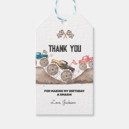 Etiqueta Para Presente Monster Truck não pode me pegar Eu sou três convid