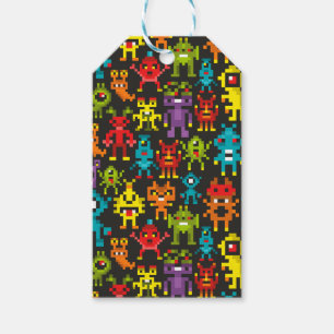 Etiqueta Para Presente Monstros de 8 bits Pixel