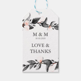 Etiqueta Para Presente Moonlight Bloom | Monograma De Casamento Obrigado 