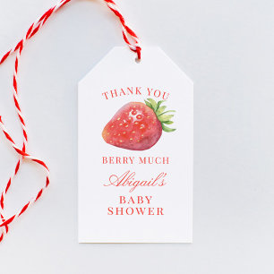 Etiqueta Para Presente Morango Obrigado Berry Muita Marca De Presente