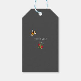 Etiqueta Para Presente Morangos da floresta aquática, terra do casamento