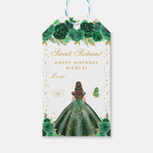 Etiqueta Para Presente Morena Floral Verde Princesa Doce Dezesseis