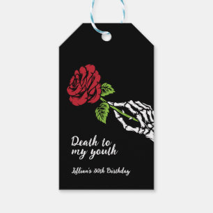 Etiqueta Para Presente Morte ao Convite de Aniversário para Minha Juventu