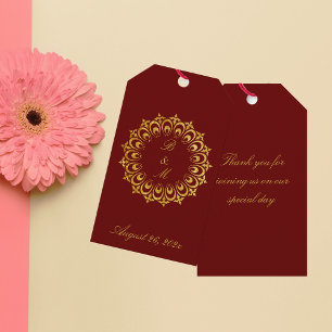 Etiqueta Para Presente Motivo em Dourado Antigo Personalizado