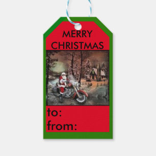 Etiqueta Para Presente Motocicleta com o Tag do presente da casa da