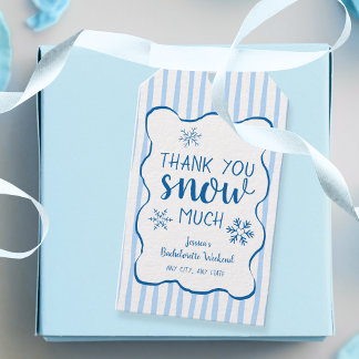 Etiqueta Para Presente Muito Obrigada Neve Muito Azul Despedida de Soltei