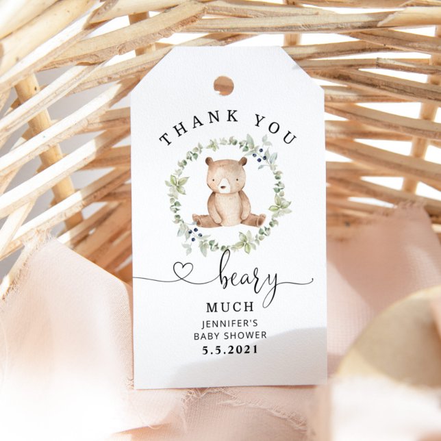 Etiqueta Para Presente Muito obrigado, Beary. (Criador carregado)