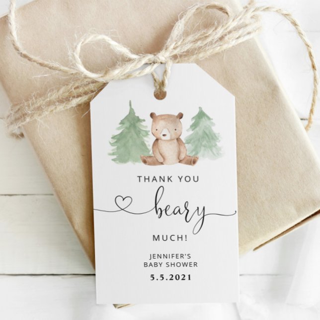 Etiqueta Para Presente Muito obrigado, Beary. (Criador carregado)