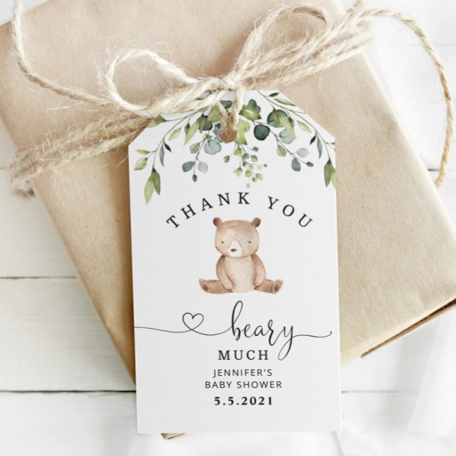 Etiqueta Para Presente Muito obrigado, Beary. (Criador carregado)