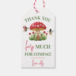 Etiqueta Para Presente Muito Obrigado Fada! Fairy Garden Mushroom