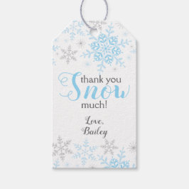 Etiqueta Para Presente Muito Obrigado NEVE Inverno ONEderland Azul Neve