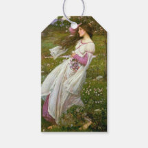 Mulher coletando flores no vento