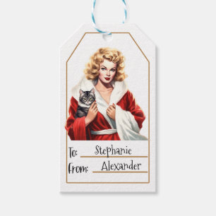 Etiqueta Para Presente Mulher Elegante Vintage Personalizado para e de (