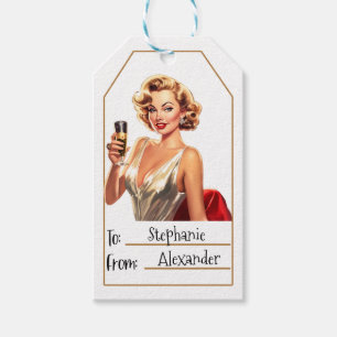 Etiqueta Para Presente Mulher Elegante Vintage Personalizado para e de (