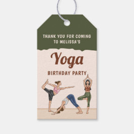Etiqueta Para Presente Mulheres Alongadas Festa de Aniversário de Yoga Ag