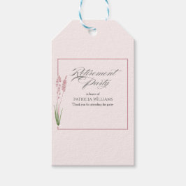 Etiqueta Para Presente Mulheres Elegantes Pastel Wildflower Retirement Pa